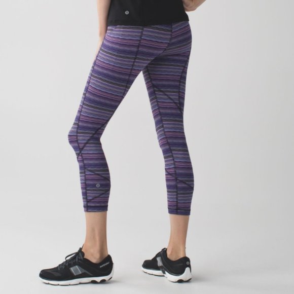 Lululemon Pace Rival Crop Space Dye Twist Violet Sz 8 - Picture 15 of 15